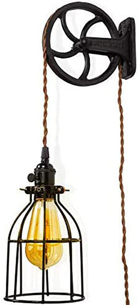 Pulley Wheel and Bracket - Cast Iron - 6"