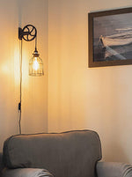 Pulley Wheel and Bracket - Cast Iron - 6"
