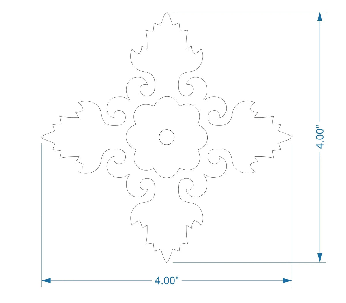Romantic Iron Rosette - Old West Iron