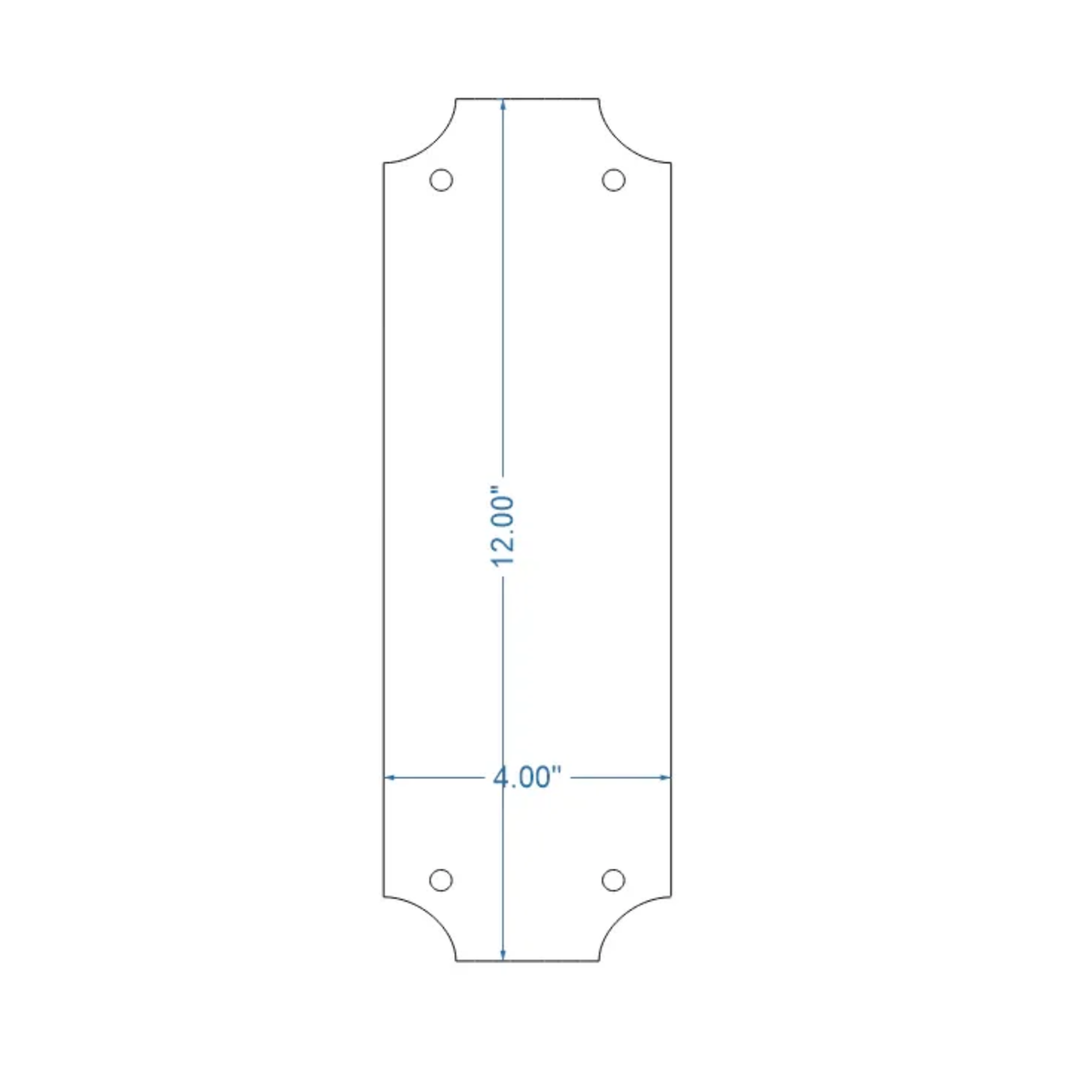 Transitional Iron Push Plate