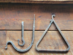 Hand Forged Twisted Iron Dinner Triangle - Old West Iron