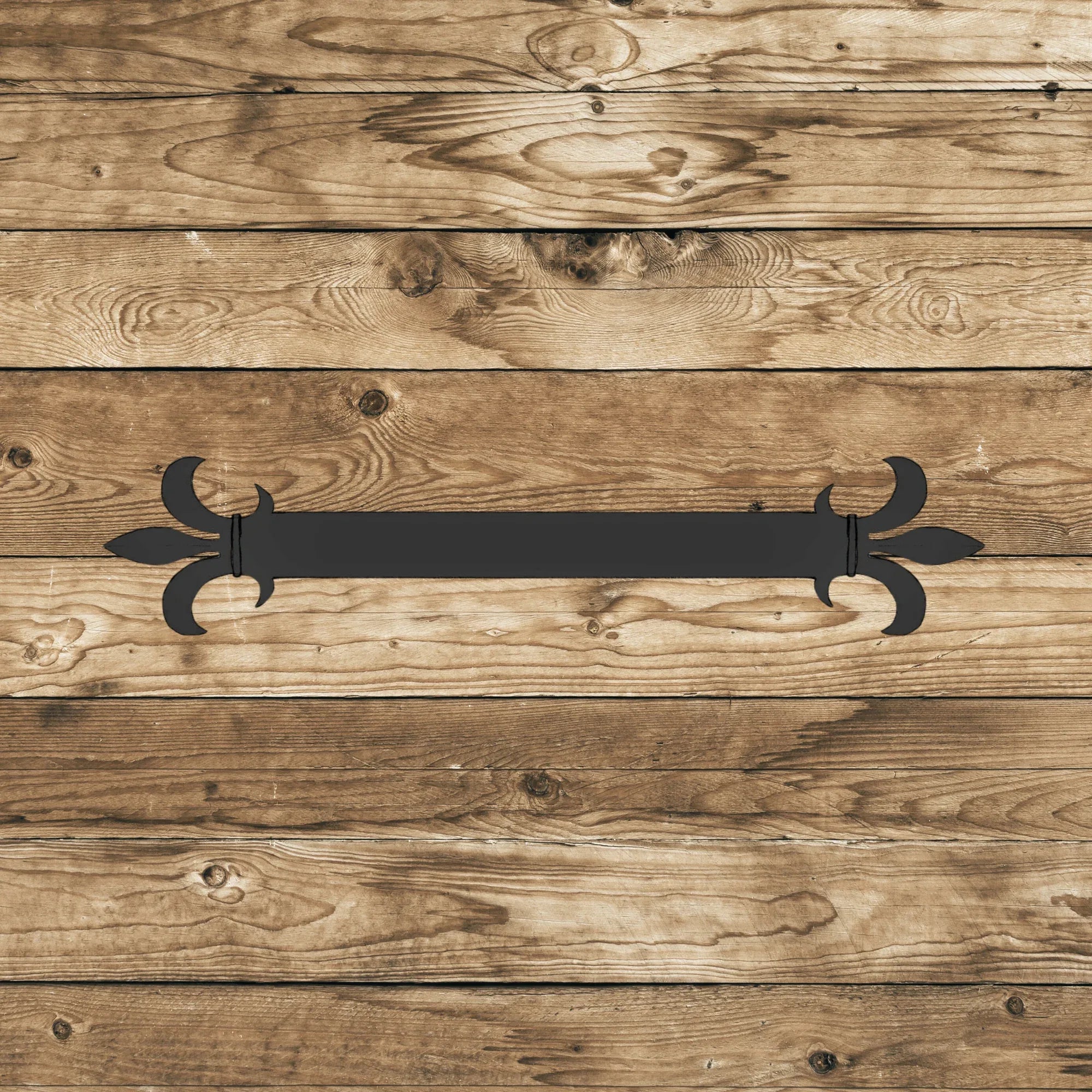 Egyptian Fleur De Lis Iron Straight Plate - Old West Iron