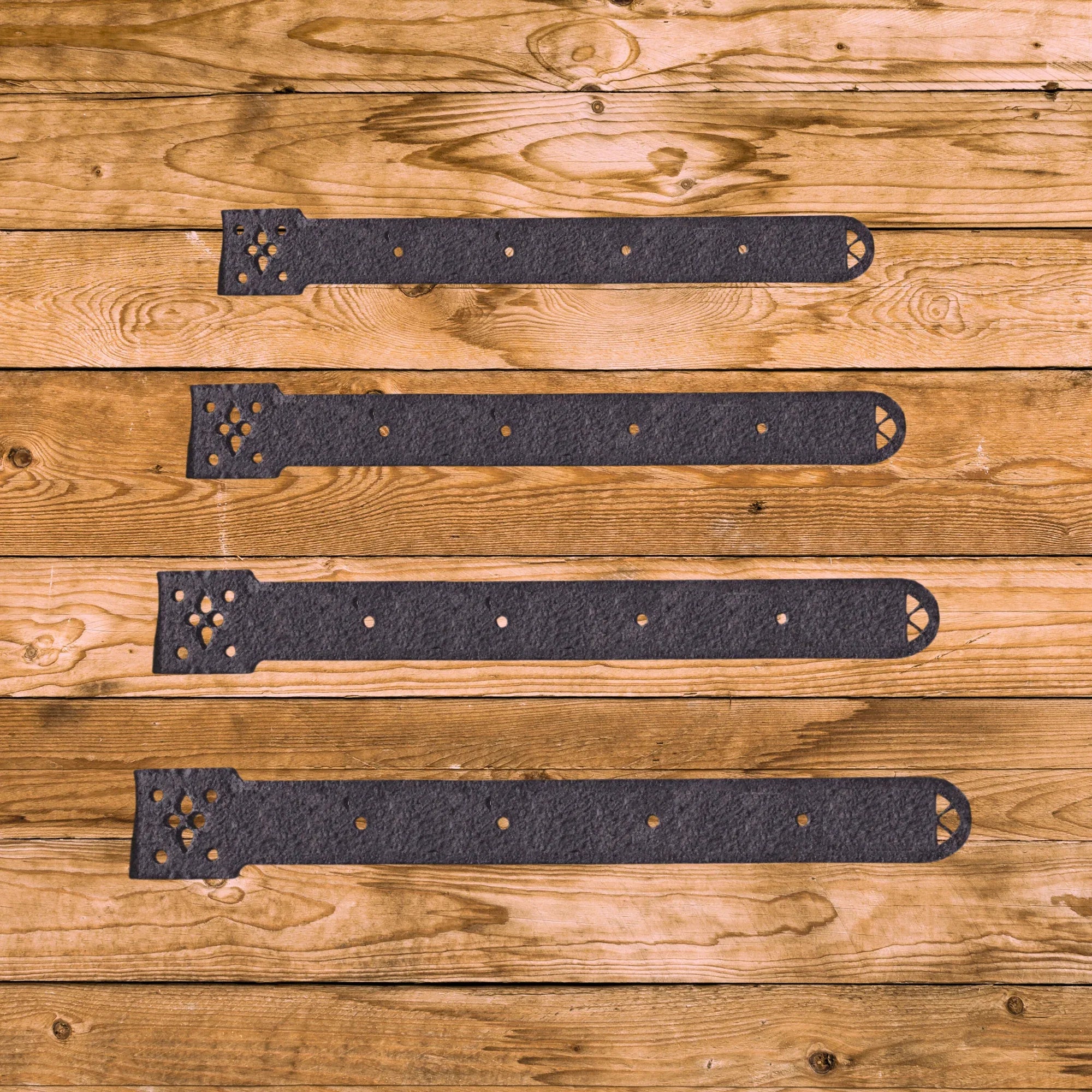 Shabby Chic Wrought Iron Faux Hinge Strap - Old West Iron