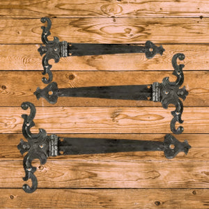 Art Nouveau Iron Functioning Hinge Strap - Old West Iron
