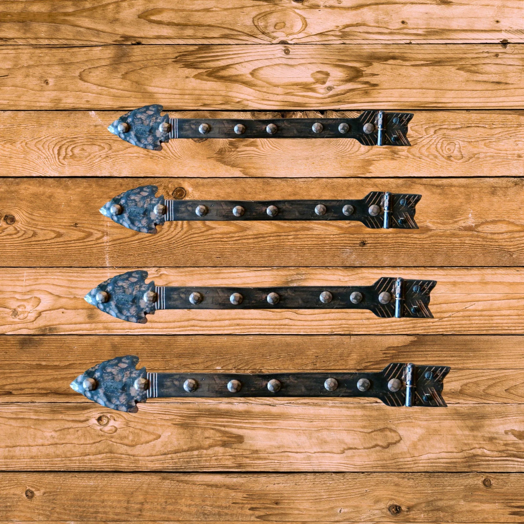 Authentic Arrowhead Iron Functioning Hinge Strap - Old West Iron
