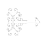 Chateauesque Iron Functioning Hinge Strap - Old West Iron