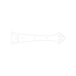 Greco-Persian Iron Functioning Hinge Strap - Old West Iron