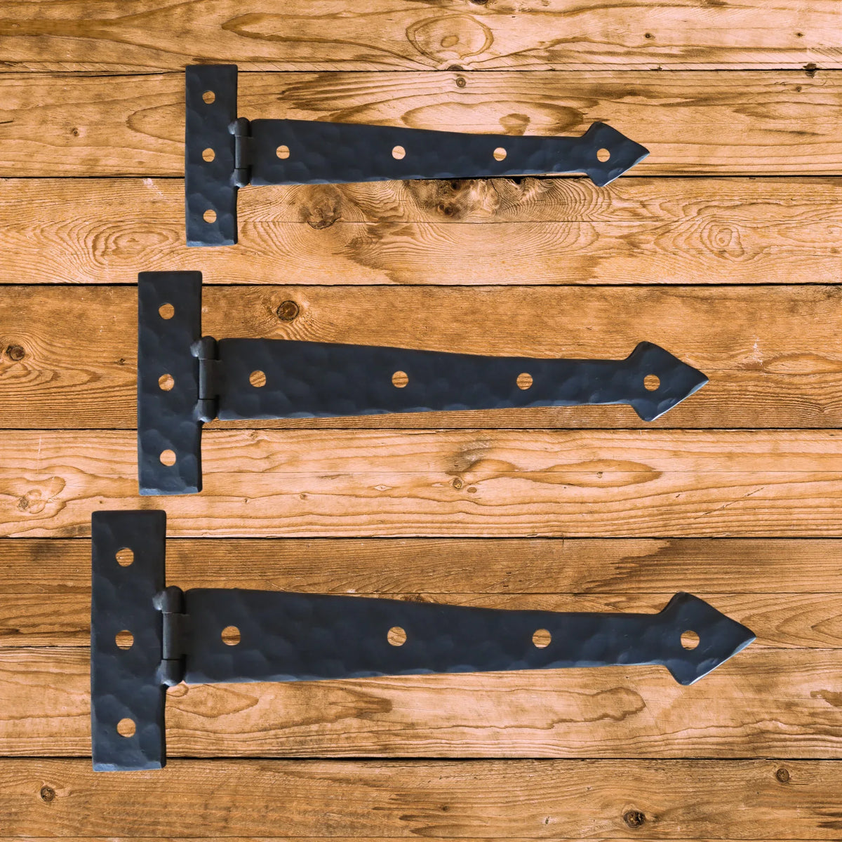 Neo-Classical Wrought Iron Functioning Hinge Strap - Old West Iron