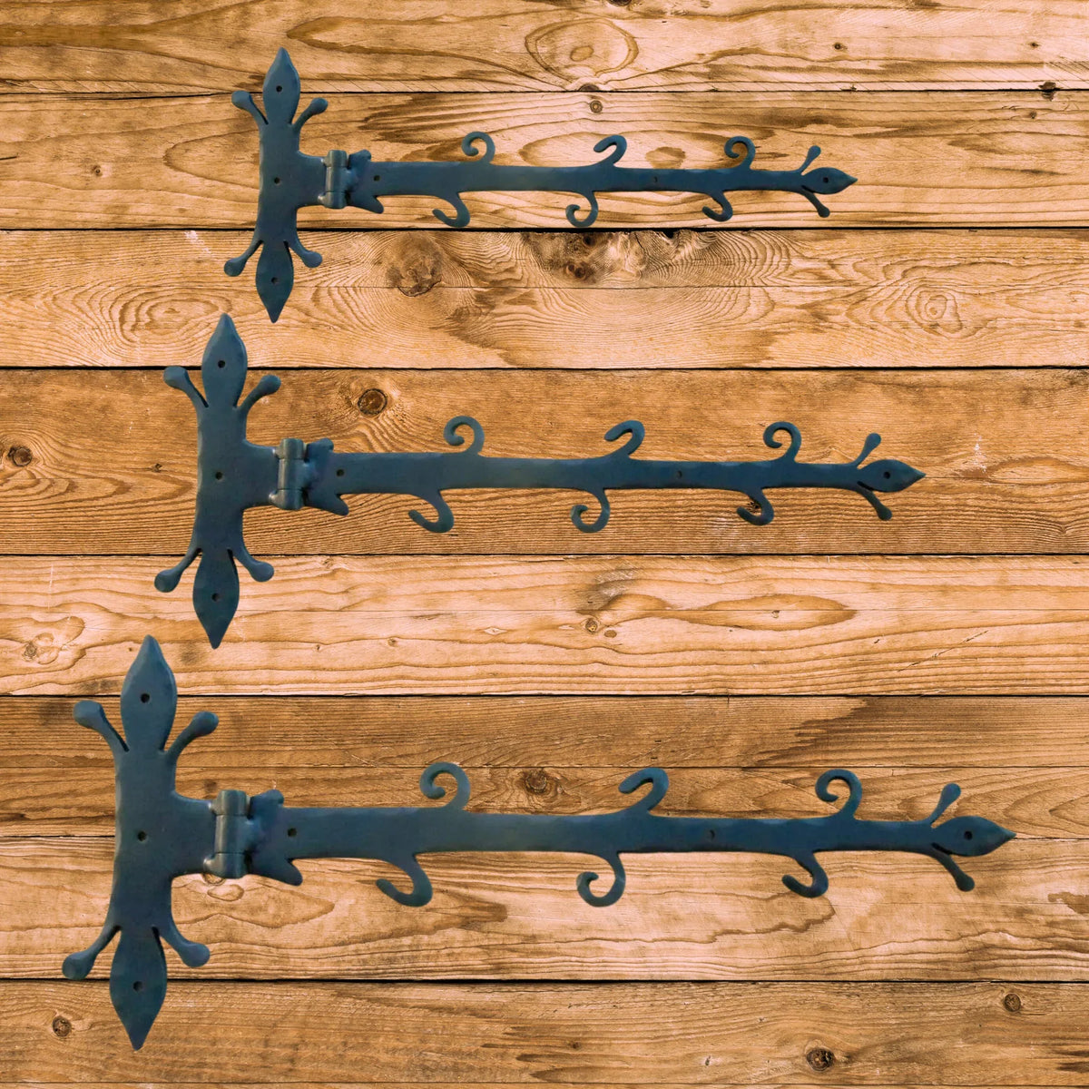 Old English Castle Wrought Iron Functioning Hinge Strap - Old West Iron