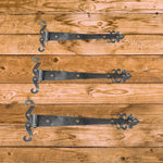 Romantic Wrought Iron Functioning Hinge Strap - Old West Iron