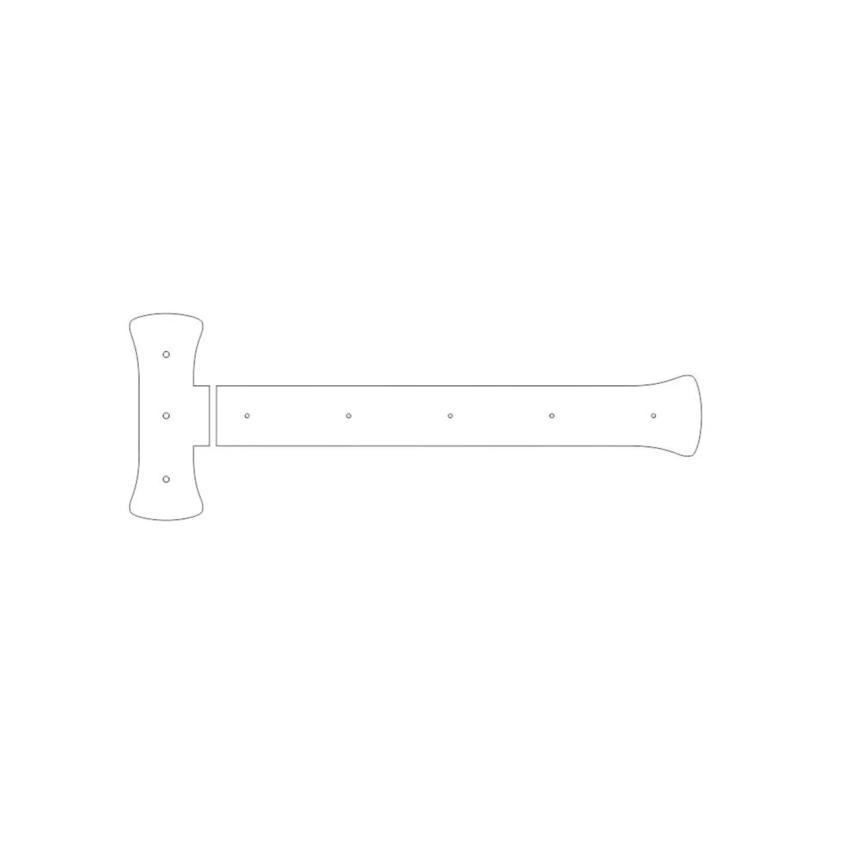 Traditional Tuscan Iron Functioning Hinge Strap - Old West Iron