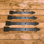 Tudor Revival Wrought Iron Functioning Hinge Strap - Old West Iron