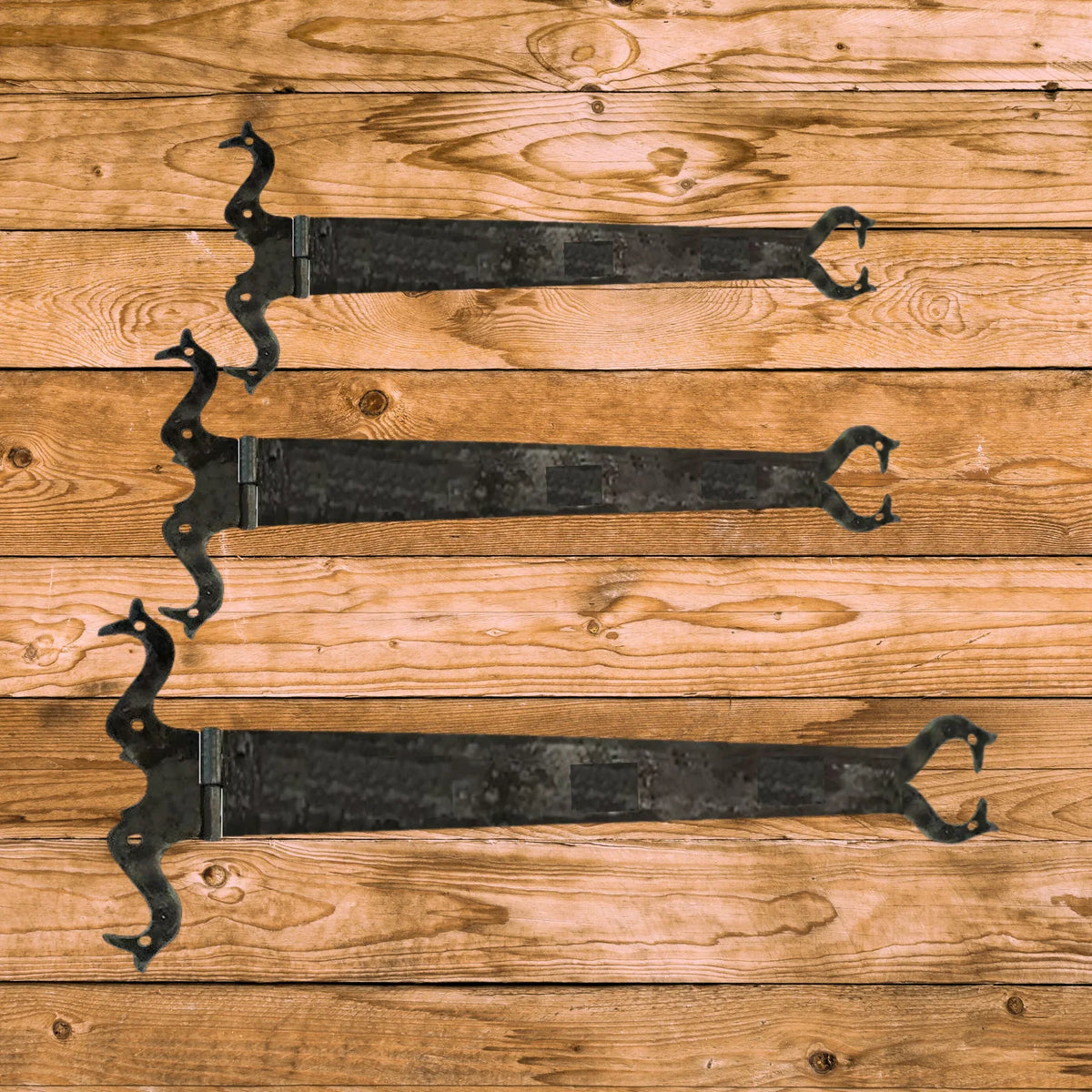 Viking Folk Wrought Iron Functioning Hinge Strap - Old West Iron