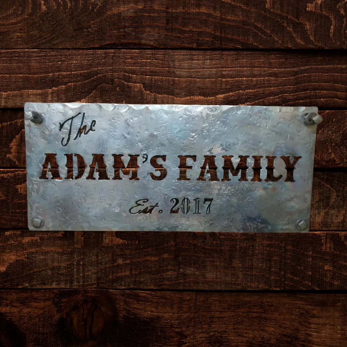 Rustic Iron Name Sign - Old West Iron