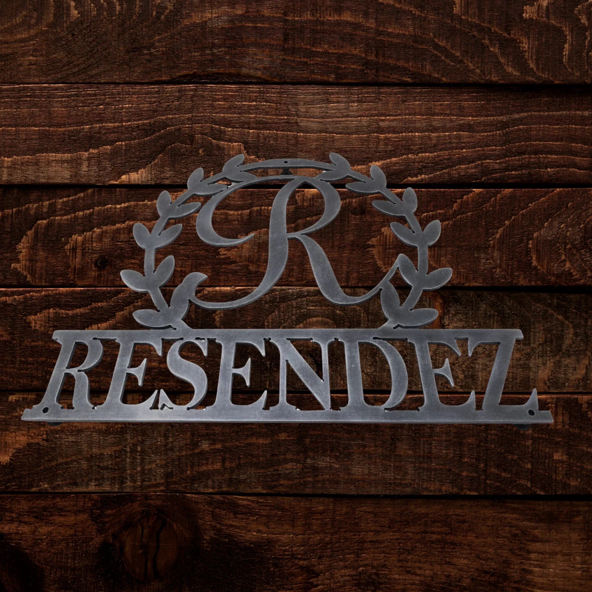 Monogram Name Sign - Old West Iron