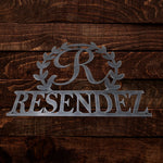 Monogram Name Sign - Old West Iron