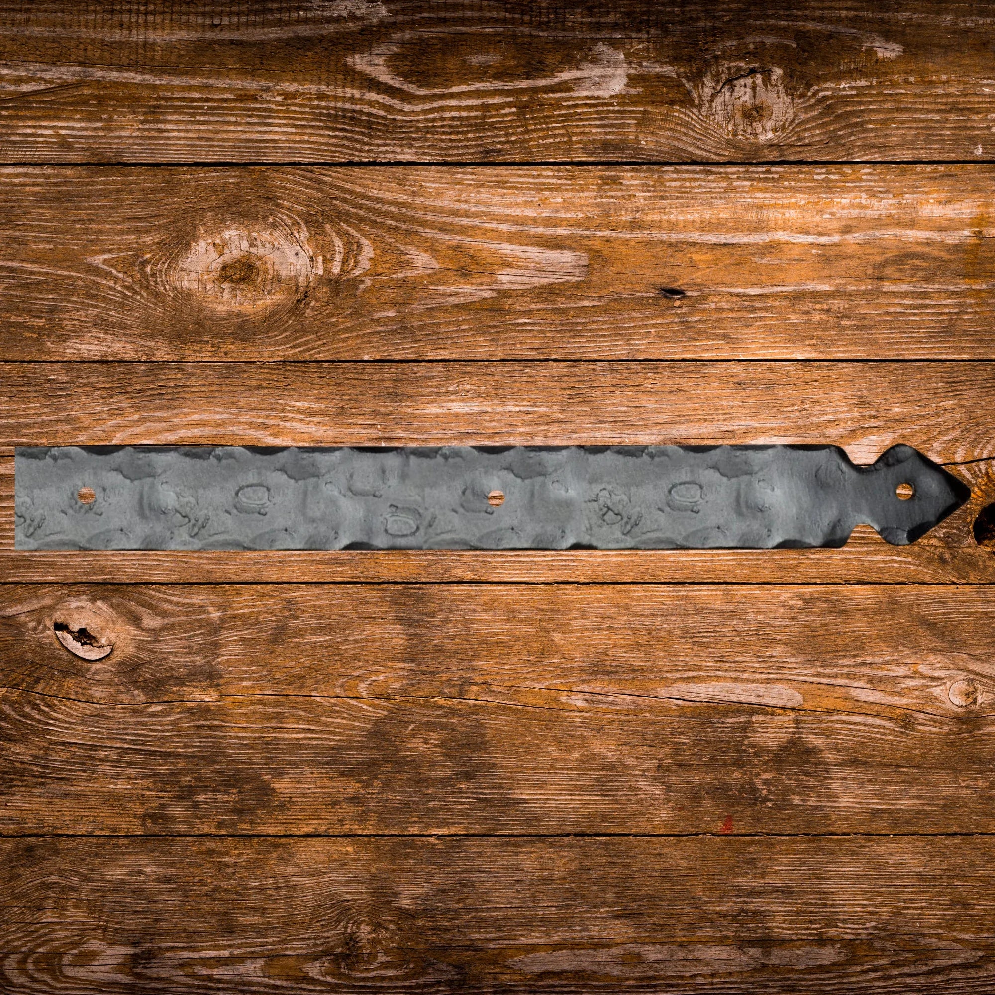 XL Rustic Wrought Iron Faux Hinge Strap - Old West Iron