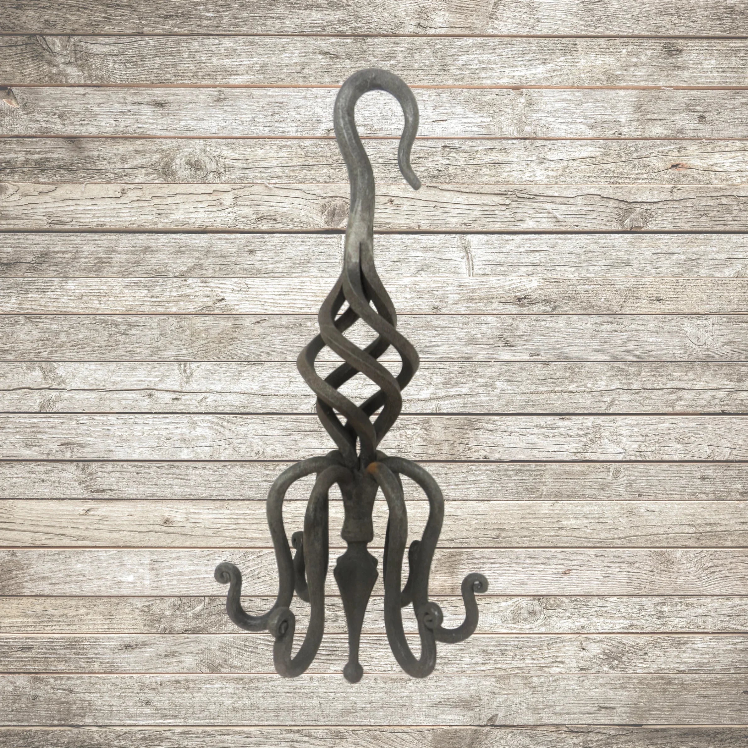 Iron Hanging Hook with 6 Hooks - Old West Iron