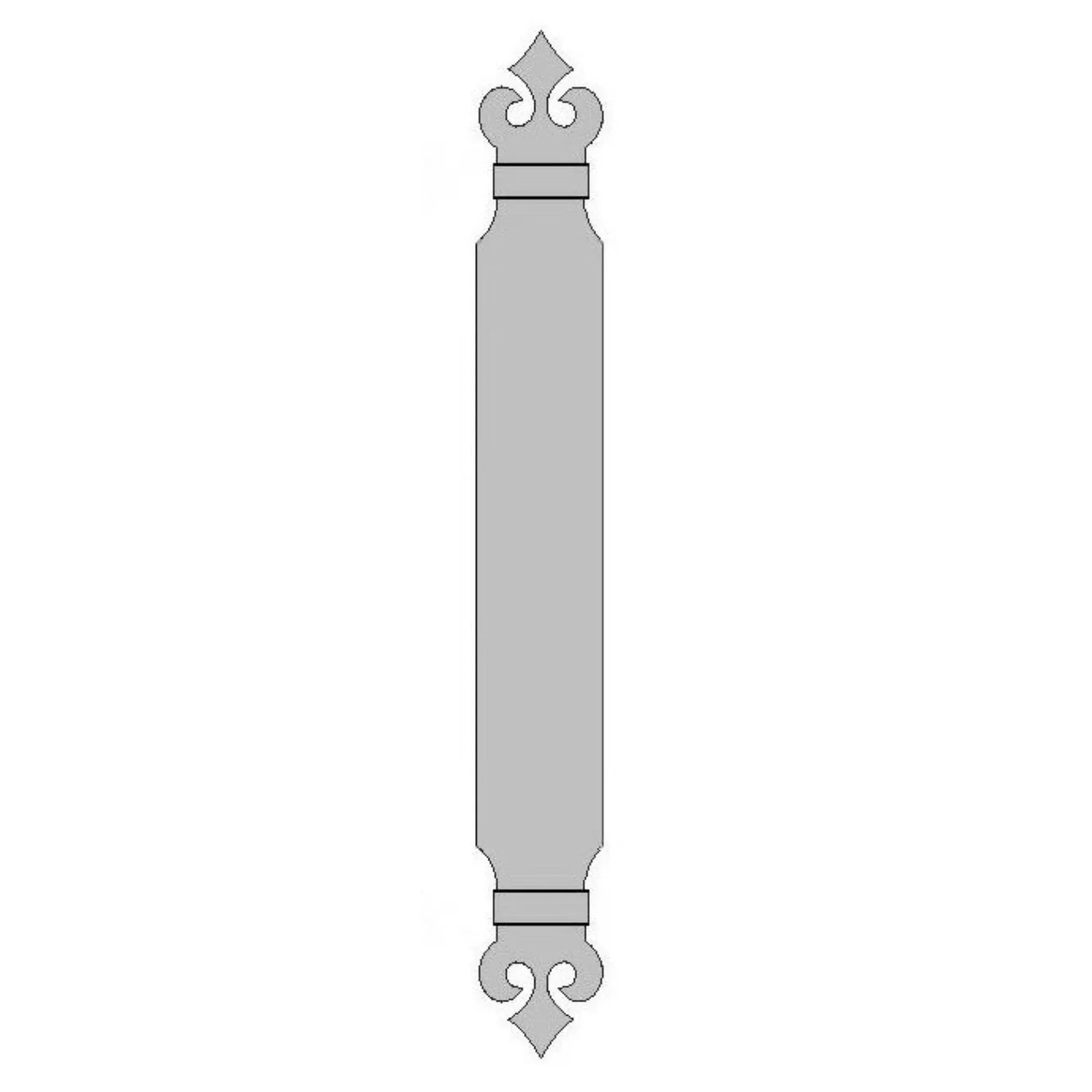 Baroque Iron Push Plate - Old West Iron