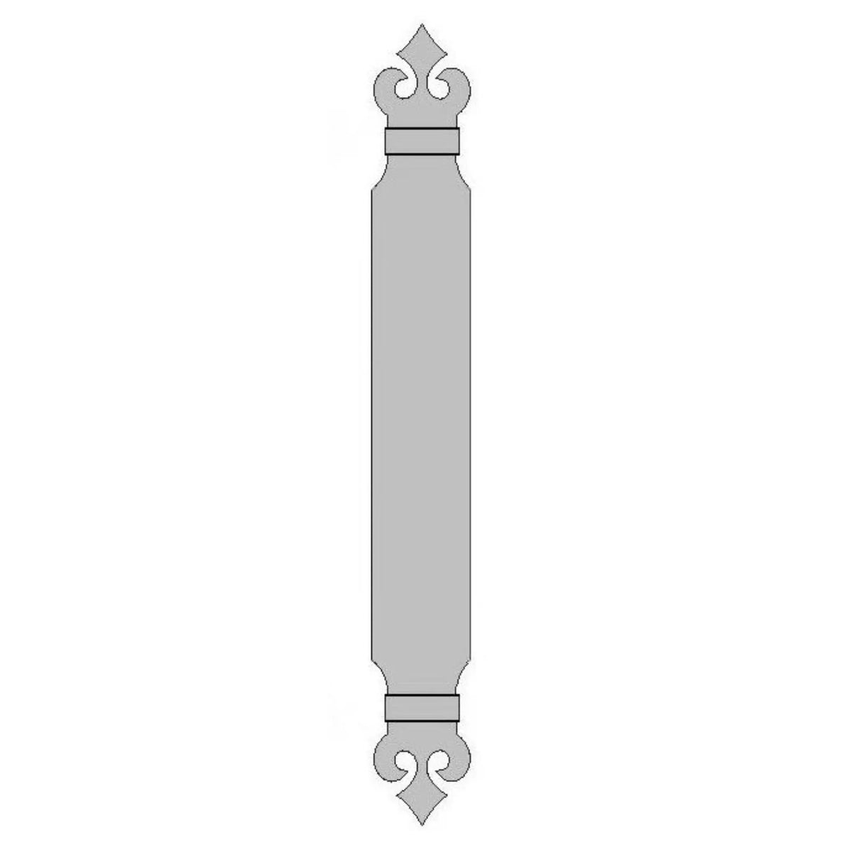 Baroque Iron Push Plate - Old West Iron