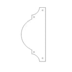 Barcelona Iron Push Plate - Old West Iron