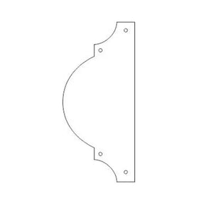 Barcelona Iron Push Plate - Old West Iron