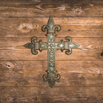 Fleur De Lis Iron Cross - Old West Iron