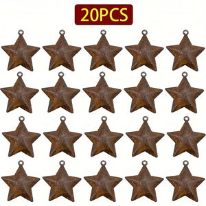 20pcs Rusty Stars - Old West Iron
