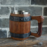 Stainless Steel Whiskey Barrel Coffee Mug - Old West Iron
