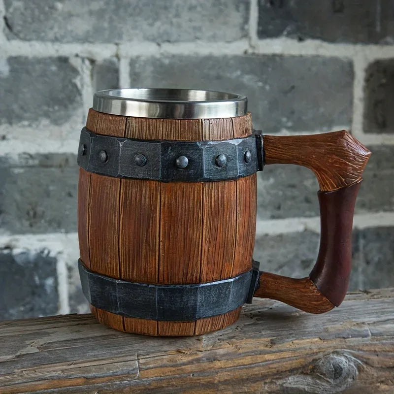 Stainless Steel Whiskey Barrel Coffee Mug - Old West Iron