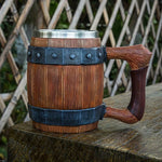 Stainless Steel Whiskey Barrel Coffee Mug - Old West Iron