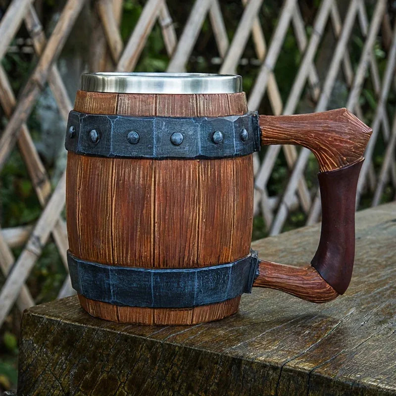 Stainless Steel Whiskey Barrel Coffee Mug - Old West Iron