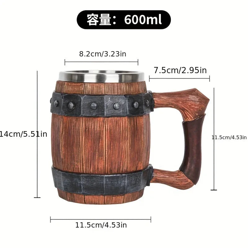 Stainless Steel Whiskey Barrel Coffee Mug - Old West Iron