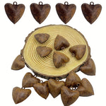 20pcs Rusty Heart Bells - Old West Iron
