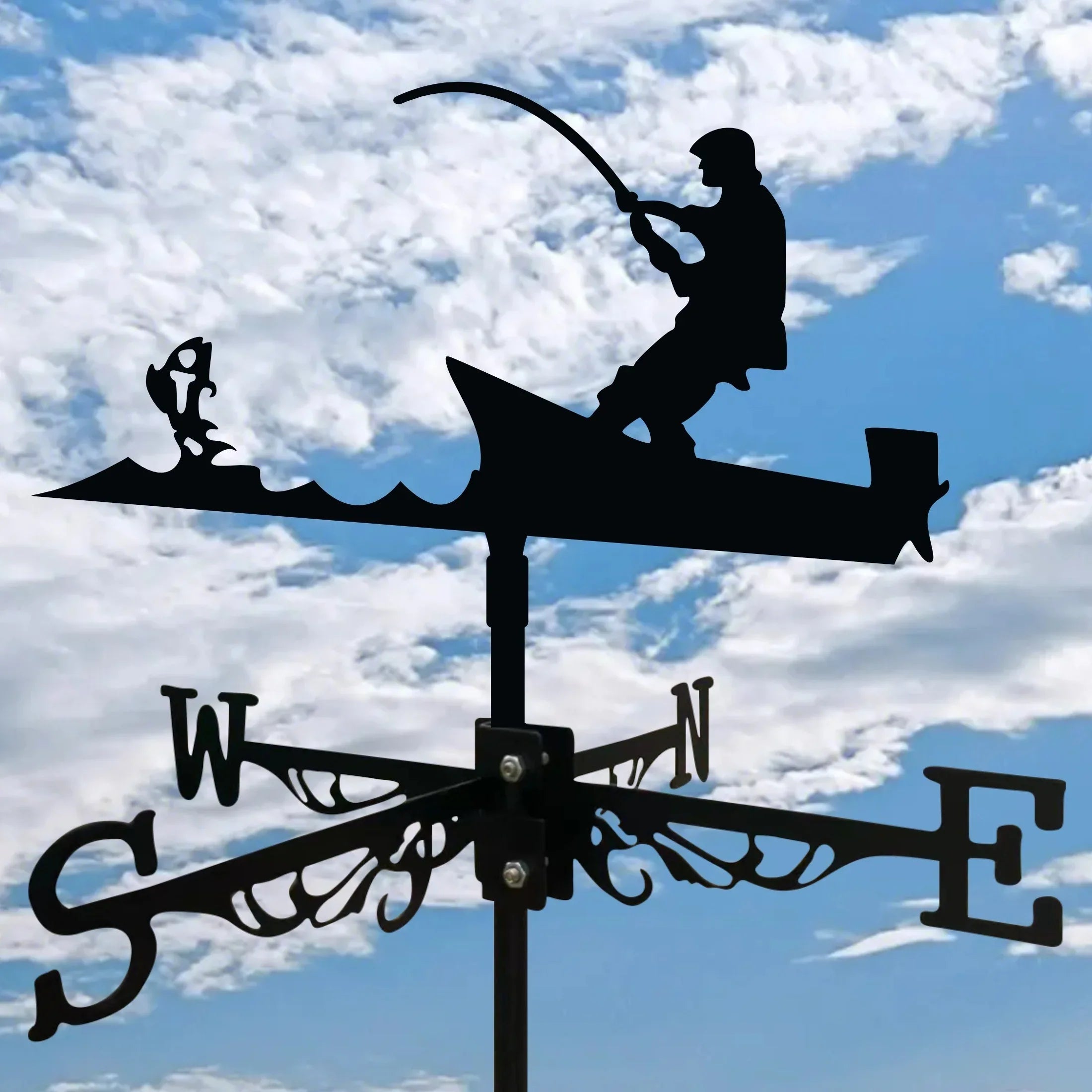 Fisherman Wind Vane - Old West Iron