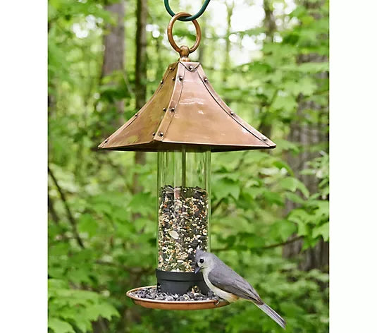 Palazzo Bird Feeder - Polished Copper - Old West Iron