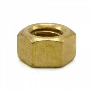 Brass Finished hex Nuts - Old West Iron