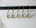 Crochets en S en laiton massif 3 po, crochets pour porte-ustensiles, crochets utilitaires