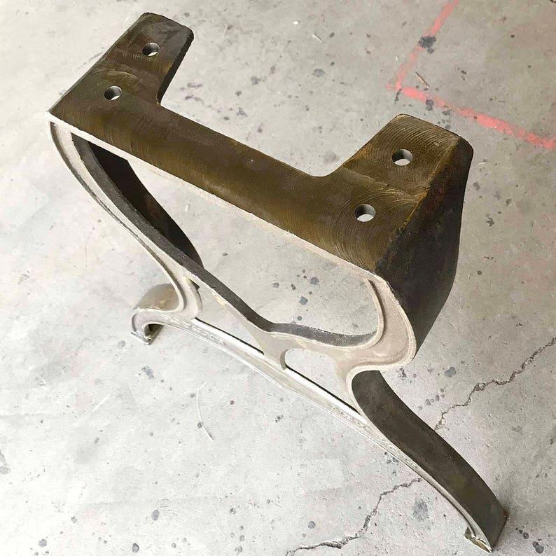 CLEARANCE- LIMITED STOCK Cast Iron Dining Table Legs, 2 pack - Old West Iron