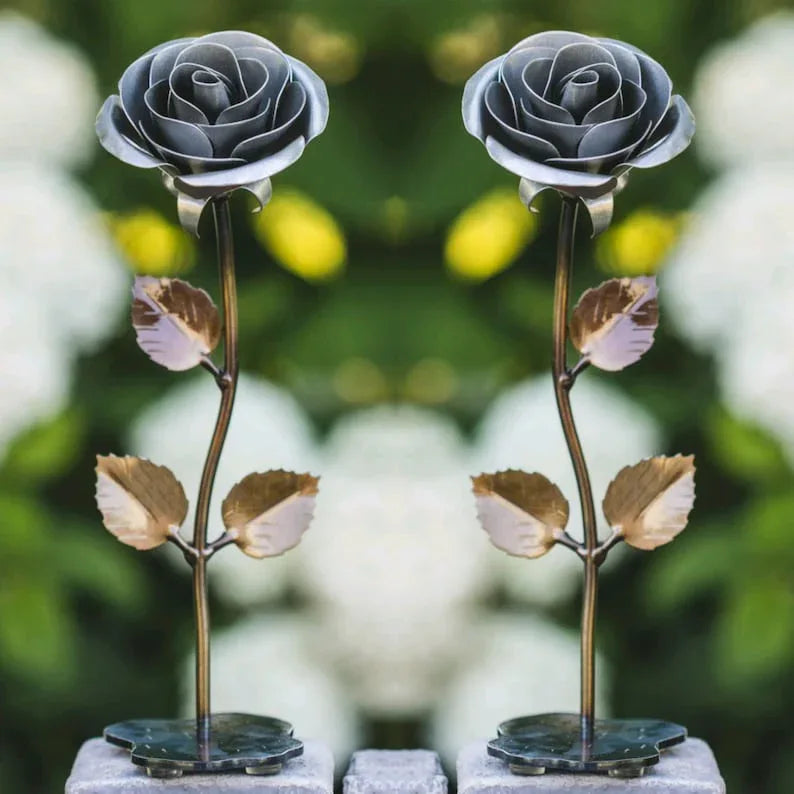 Silver Steel Rose - Old West Iron