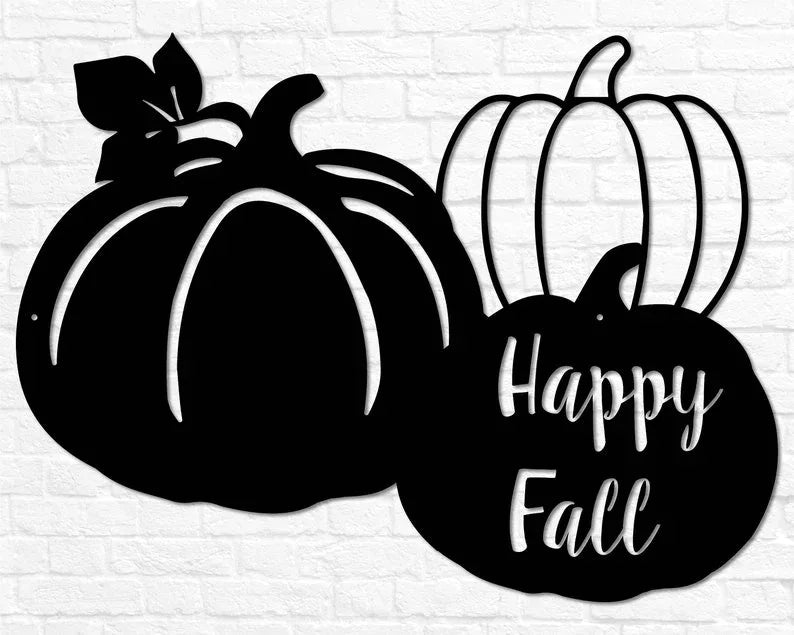 Happy Fall Pumpkins Cutout - Old West Iron