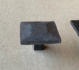 Hand Forged Hammered Iron Drawer Pull - Old West Iron