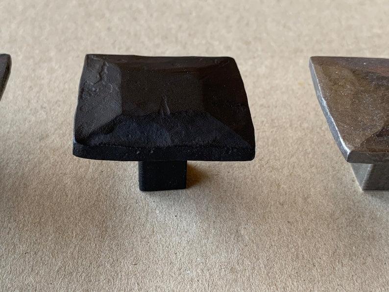 Hand Forged Hammered Iron Drawer Pull - Old West Iron