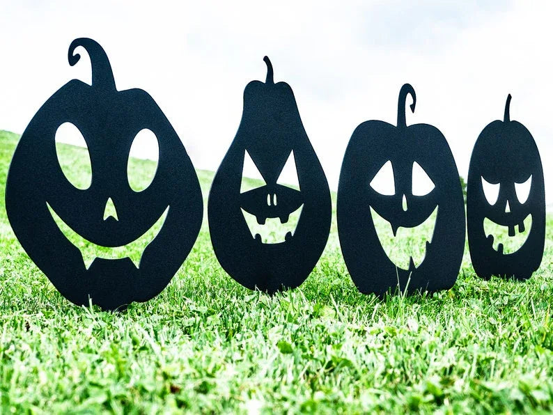 Shadow Casting Halloween Garden Stakes - Old West Iron