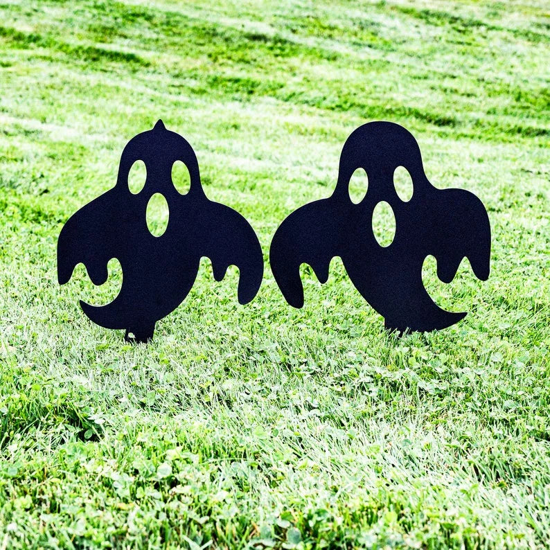 Shadow Casting Halloween Garden Stakes - Old West Iron