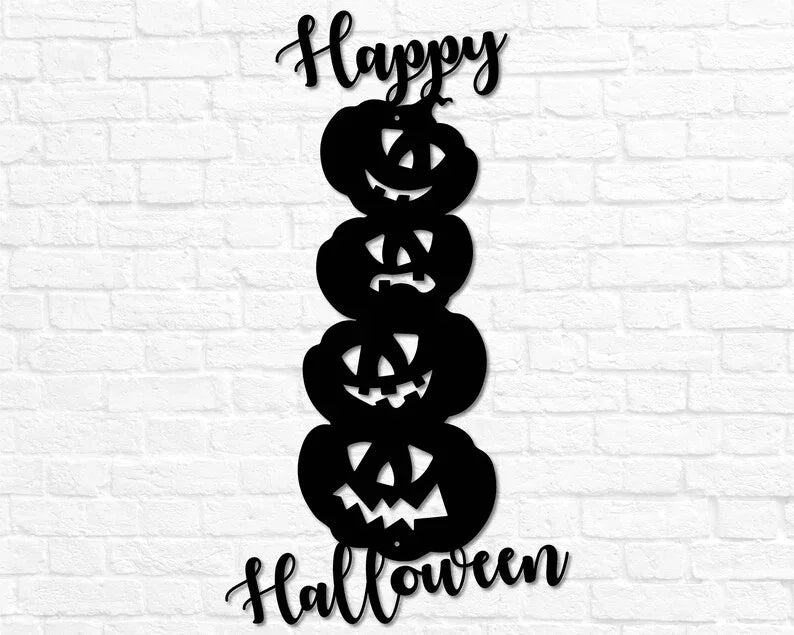 Metal Happy Halloween Sign - Old West Iron