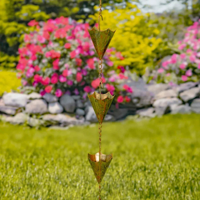 Umbrella Rain Chain - Old West Iron