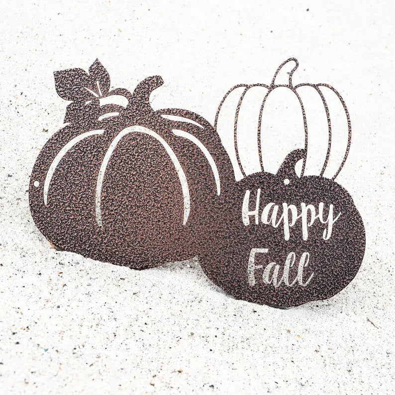Happy Fall Pumpkins Cutout - Old West Iron