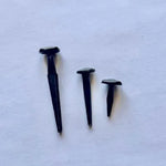 Set of 15 Black Rose Head Nails - Old West Iron