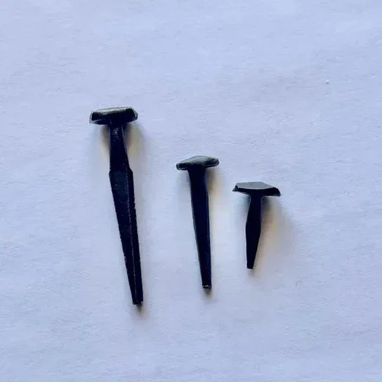 Set of 15 Black Rose Head Nails - Old West Iron